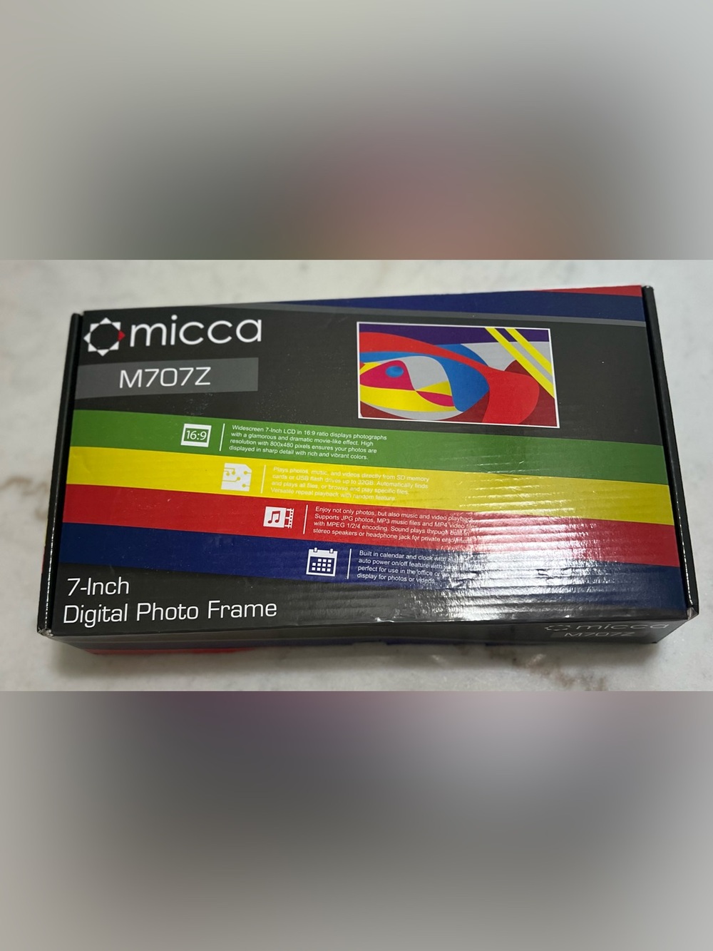 Micca M707Z 7-inch Digital Photo Frame 16:9 Widescreen LCD Display 800x480 NIB